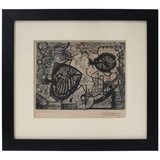 "Ritmos Manoos" Ap / Etching by Julio Prieto Nesperira For Sale