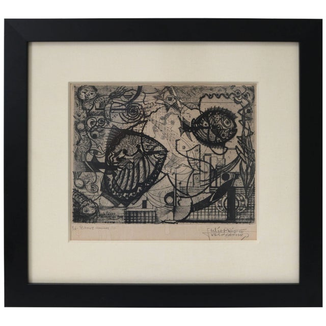 "Ritmos Manoos" Ap / Etching by Julio Prieto Nesperira For Sale