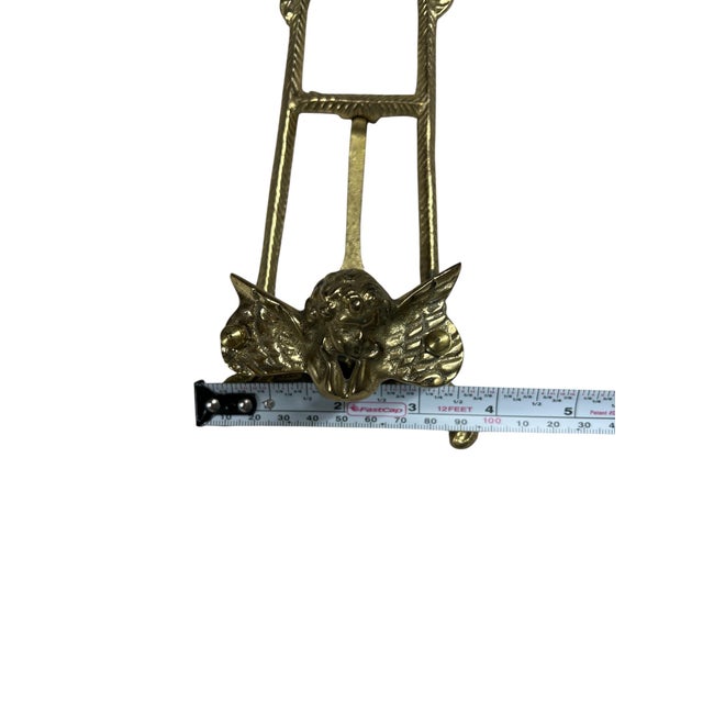 Vintage Brass Cherub Embellished Art Picture Easel, Made in India For Sale - Image 6 of 7