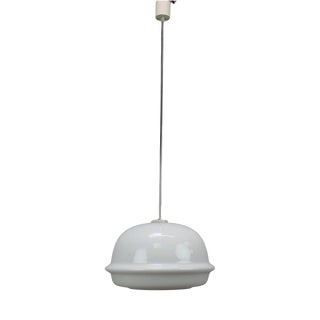 Czechoslovakian Space Age Pendant Lamp in Opaline Milk Glass, 1970s For Sale