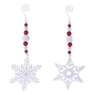 Snowflake Drop Ornaments (Set of 6) For Sale