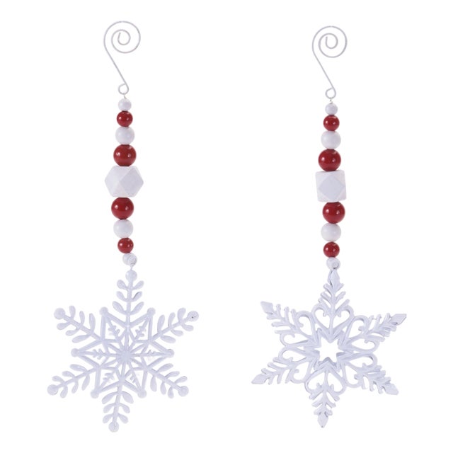 Snowflake Drop Ornaments (Set of 6) For Sale