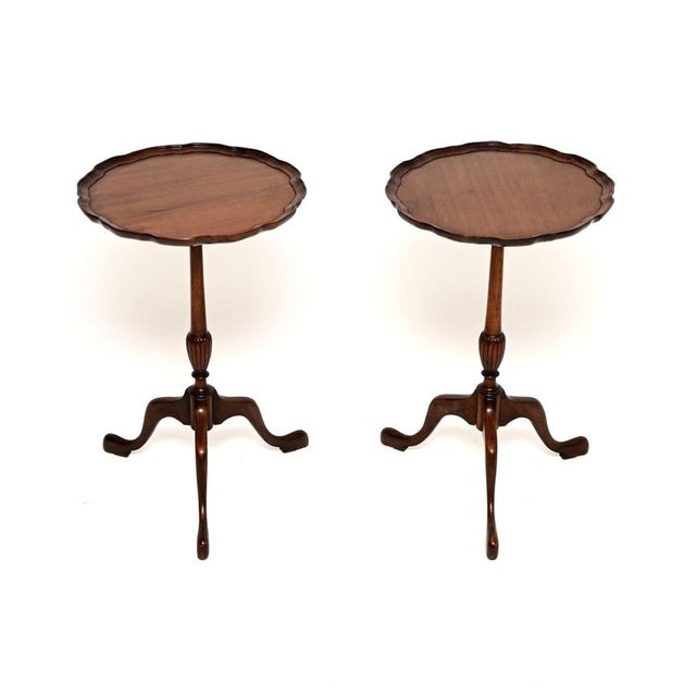 Wood Antique Georgian Wine Tables, 1900s, Set of 2 For Sale - Image 7 of 7