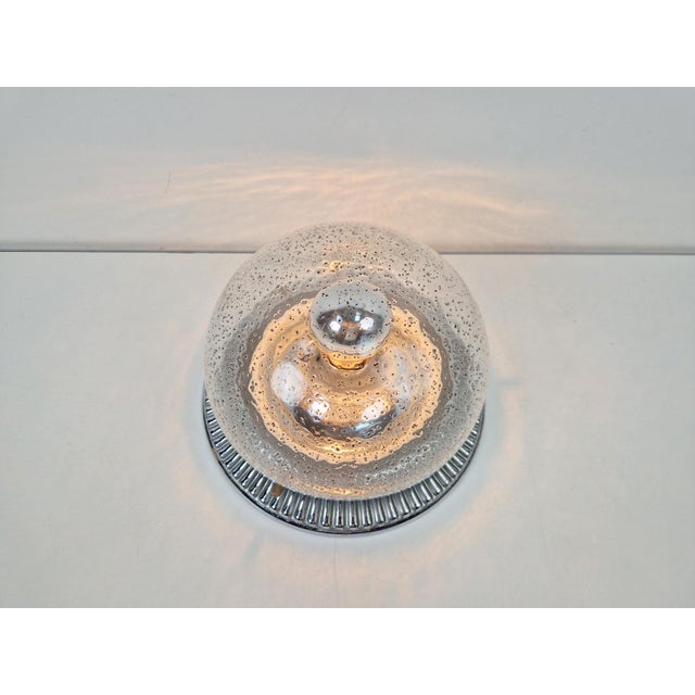 Vintage Ceiling Lamp in Chrome and Glass from Hillebrand Lighting, 1960s For Sale - Image 10 of 11
