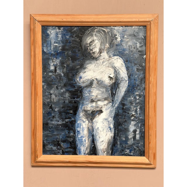 So, Lady in Blue, 1950s, Oil on Canvas, Framed For Sale - Image 13 of 18