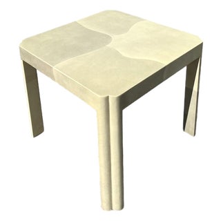 Vintage 80s Parchment Paper Game Table For Sale