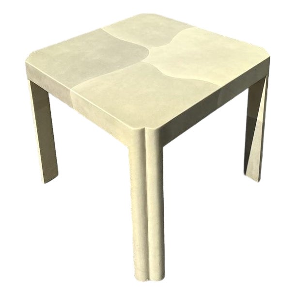 Vintage 80s Parchment Paper Game Table For Sale