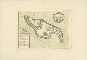 Antique Map of Gorée Island by J.N. Bellin, 1764