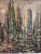 1950s Abstract Cityscape Oil Painting on Canvas Painting For Sale - Image 4 of 7