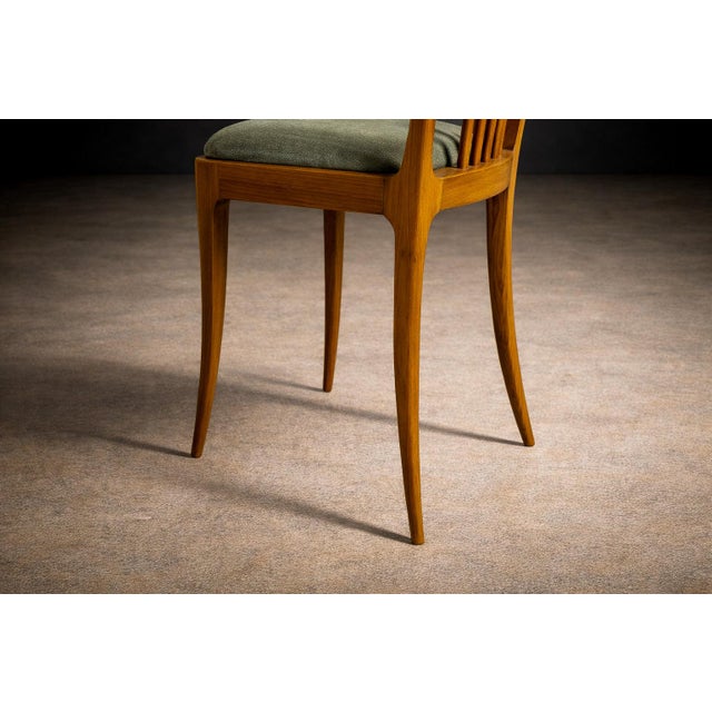 Set of 5 Dining Chairs in Caviuna Wood & Fabric, Giuseppe Scapinelli, 1950s - Lot 706 For Sale - Image 9 of 10
