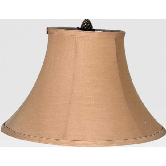 Bronze Vintage Hollywood Regency Painted Composition Pineapple Lamps - A Pair For Sale - Image 8 of 15