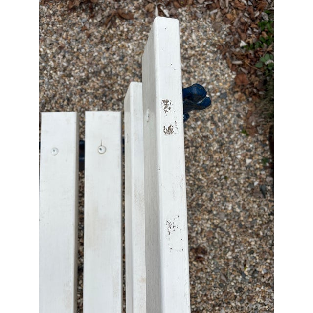 Mid 19th Century Victorian English Iron Serpent Garden Bench For Sale - Image 9 of 10