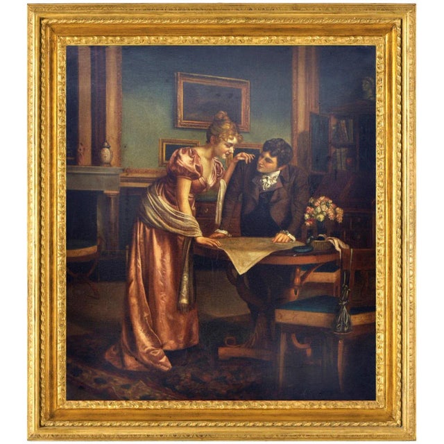 G. Boldini, Romantic Readings, 2002, Oil on Canvas, Framed For Sale - Image 6 of 6