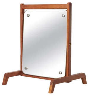 Vintage Swedish Table Mirror in Teak, 1960s