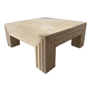 Travertine Coffee Table – Square Stone Living Room Table For Sale
