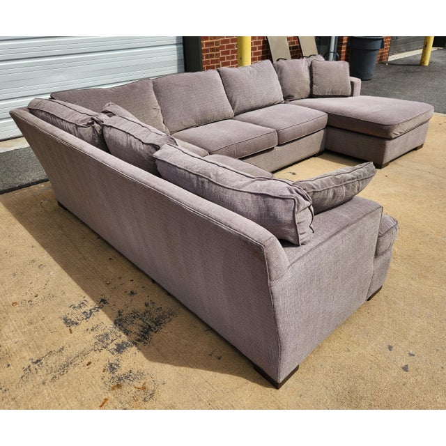 Arhaus Camden Three-Piece Gray Sectional Sofa For Sale - Image 9 of 11