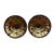 Vintage Brass & Crystal Prismatic Candlesticks – Pair of Hollywood Regency Candle Holders For Sale - Image 4 of 4