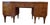 Vintage Art Deco Desk With Glass Topper For Sale