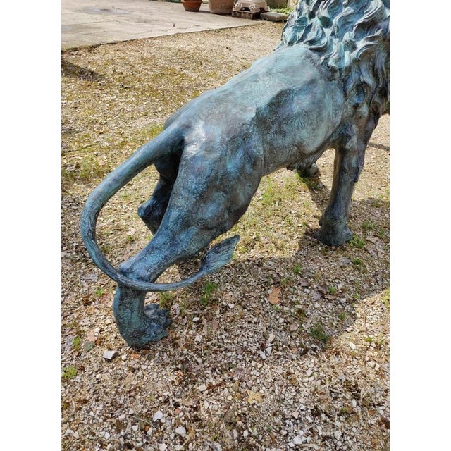 Unknown, Venetian Lions, Late 19th Century, Bronze, Set of 2 For Sale - Image 10 of 12