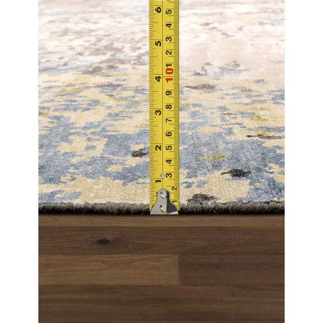 Pasargad Home Modern Abstract Silk & Wool Area Rug For Sale In New York - Image 6 of 8