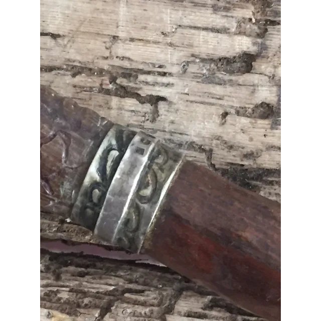 1940s Vintage Argentine Leather and Silver Crop For Sale - Image 5 of 6