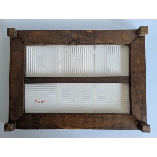 Vintage '70s Large Hand Carved Wood Talavera Tile Trivet For Sale - Image 9 of 11