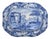 Antique Early 19th Century English Chinoiserie Spode Blue and White Platter For Sale