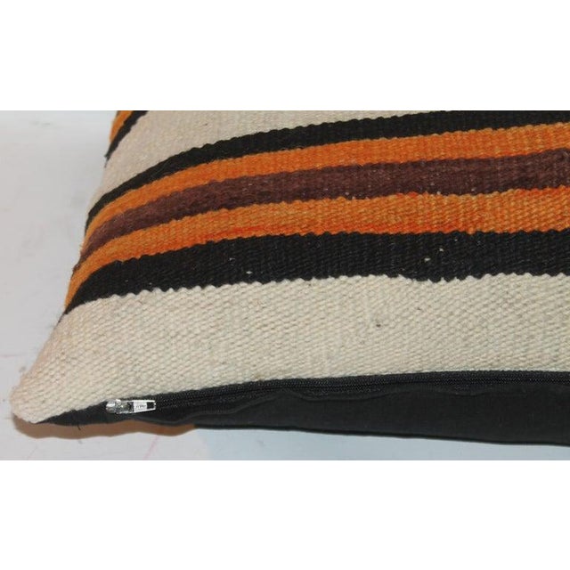 1930s Hand Woven Stripe Weaving Pillow For Sale - Image 4 of 8