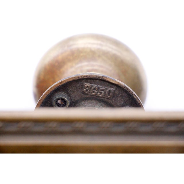 Antique Bronze Norwalk Fontenoy Door Knob Set For Sale - Image 9 of 9