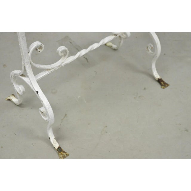 Antique Arts & Crafts Wrought Iron Side Table W/ Catalina California Tile Top For Sale - Image 13 of 15