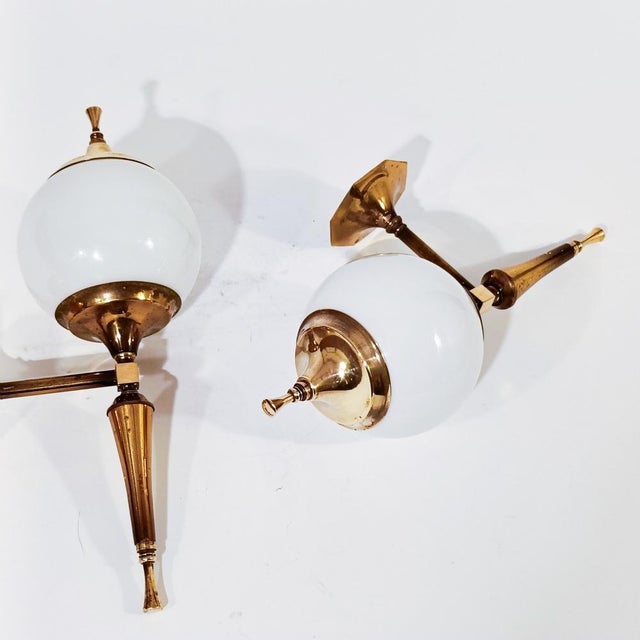 Metal Vintage French Sconces from Maison Honoré, 1960s, Set of 2 For Sale - Image 7 of 14