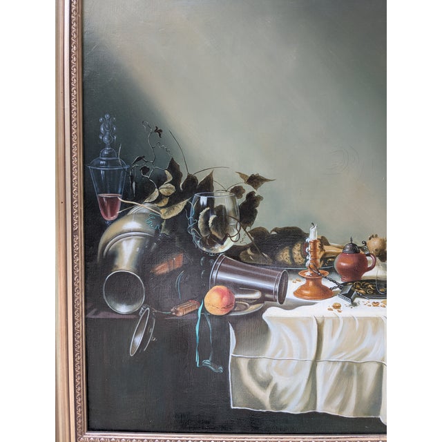 Framed Signed Still Life Oil Painting on Canvas – 20"x24" Classical Realism For Sale In Atlanta - Image 6 of 11