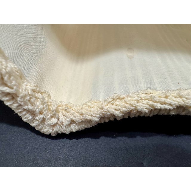 Cream Vintage String Cord Lamp Shades Scalloped Skirt Bohemian - a Pair For Sale - Image 8 of 10