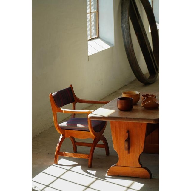 Danish Modern Oak Model Kurul Armchairs attributed to Henning Kjærnulf, 1960s, Set of 2 For Sale - Image 9 of 18