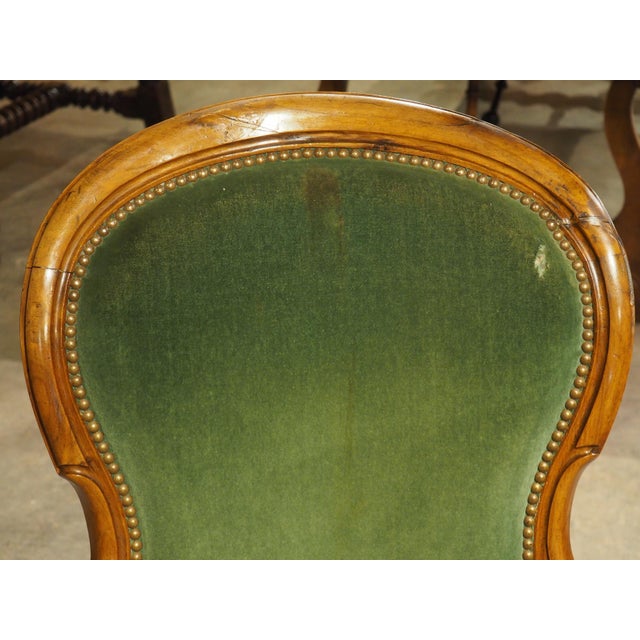 Pair of Antique French Walnut Violin Back Fauteuils, Circa 1885 For Sale - Image 15 of 18