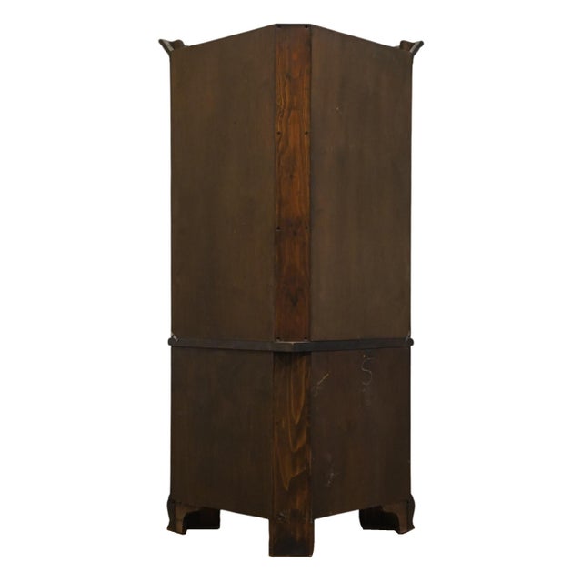 Ethan Allen Antiqued Pine Old Tavern Rustic Americana 40" Corner Cabinet / Bookcase 12-6018 For Sale - Image 9 of 10