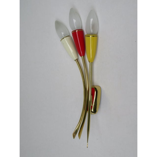 Italian Three-Light Wall Lamps, 1950s, Set of 2 For Sale - Image 11 of 16