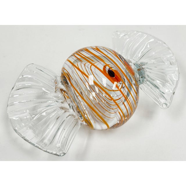 Oversized Vintage Murano Style Glass Wrap Candy For Sale In Kansas City - Image 6 of 6