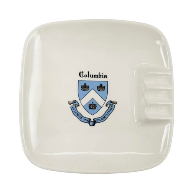 Vintage Columbia University Ceramic Ashtray Catchall Dish Ivy League For Sale - Image 9 of 9