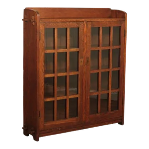 L. & J.G. Stickley Antique Mission Oak Two-Door Bookcase