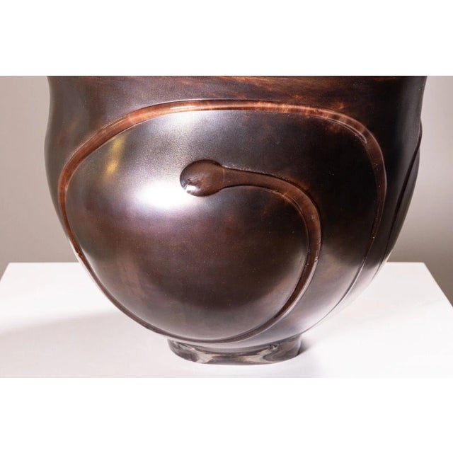 Late 20th Century Contemporary Modern David Helm Hand Blown Glass Bowl For Sale In Detroit - Image 6 of 8