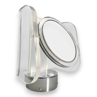 Atomic Space Age Lucite Chrome Vanity Mirror For Sale