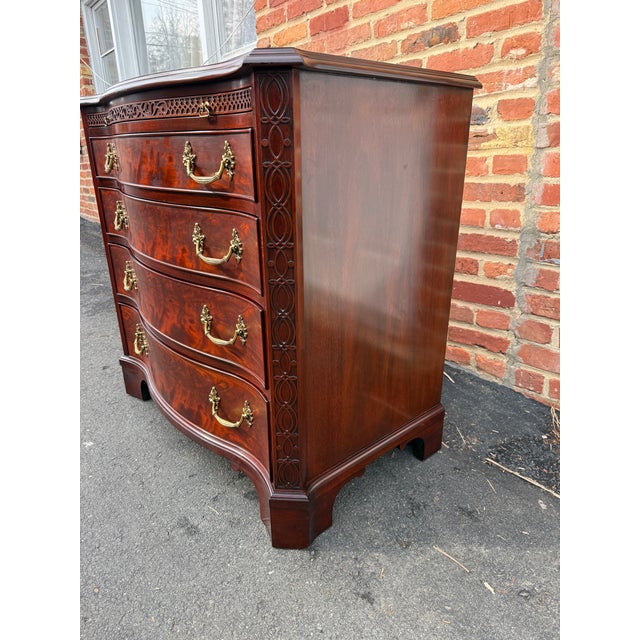 Henkel Harris Chippendale Style Serpentine Top Bachelor Chest of Drawers For Sale - Image 15 of 18