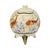 Very rare bulbous vase with a crackle effect and colorful fish decoration on a cream or beige background. This vase was...