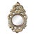 Vintage Venetian Gilded Mirror – Ornate Italian Tole Carved Frame, Petite Accent Mirror For Sale