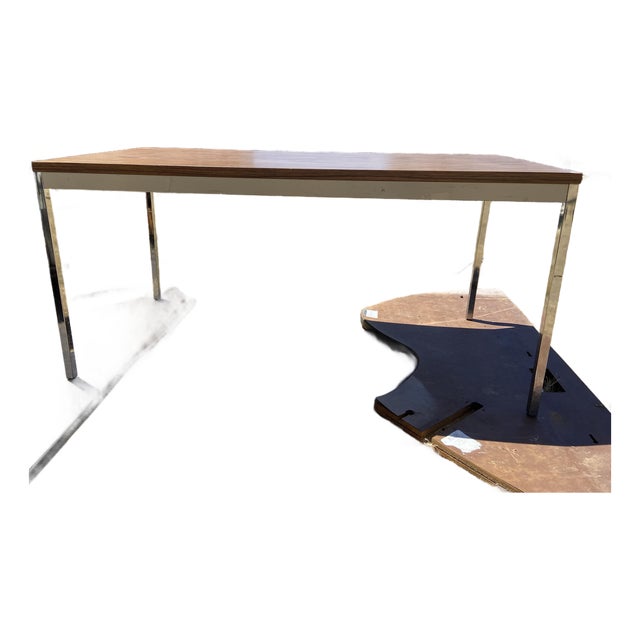 Steelcase Minimalist Vintage Mid Century Modern Metal Retro Tanker Utility Table Unmarked For Sale