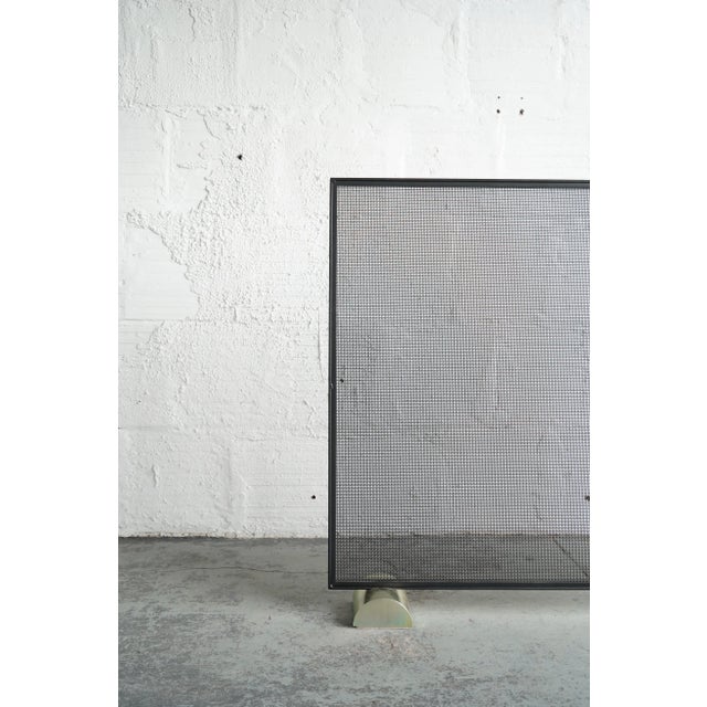 Mid-Century Modern Custom Metal Fireplace Screen by BaseModern For Sale - Image 3 of 5