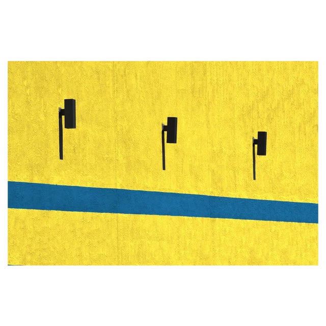 John C. Magee, Bright Yellow Wall, Photographic Paper For Sale