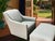C.R. Laine Furniture C. R. Laine Kendrick Swivel Chair 545-05sw in Thibaut Everly Spa Blue For Sale - Image 4 of 17