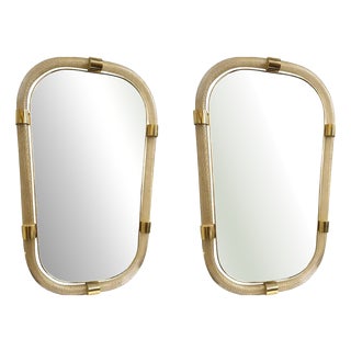 Gold Leaf Murano Glass Wall Mirrors by Simoeng, Set of 2 For Sale